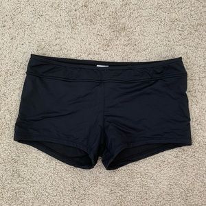 Black swim shorts